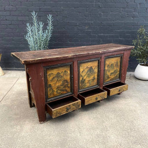 Chinese Hand Painted Credenza Buffet, c.1960’s