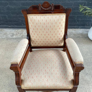 Vintage Antique Mahogany Wood Lounge Chair