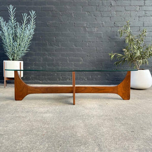 Mid-Century Modern Adrian Pearsall Style Sculpted Coffee Table with New Glass Top