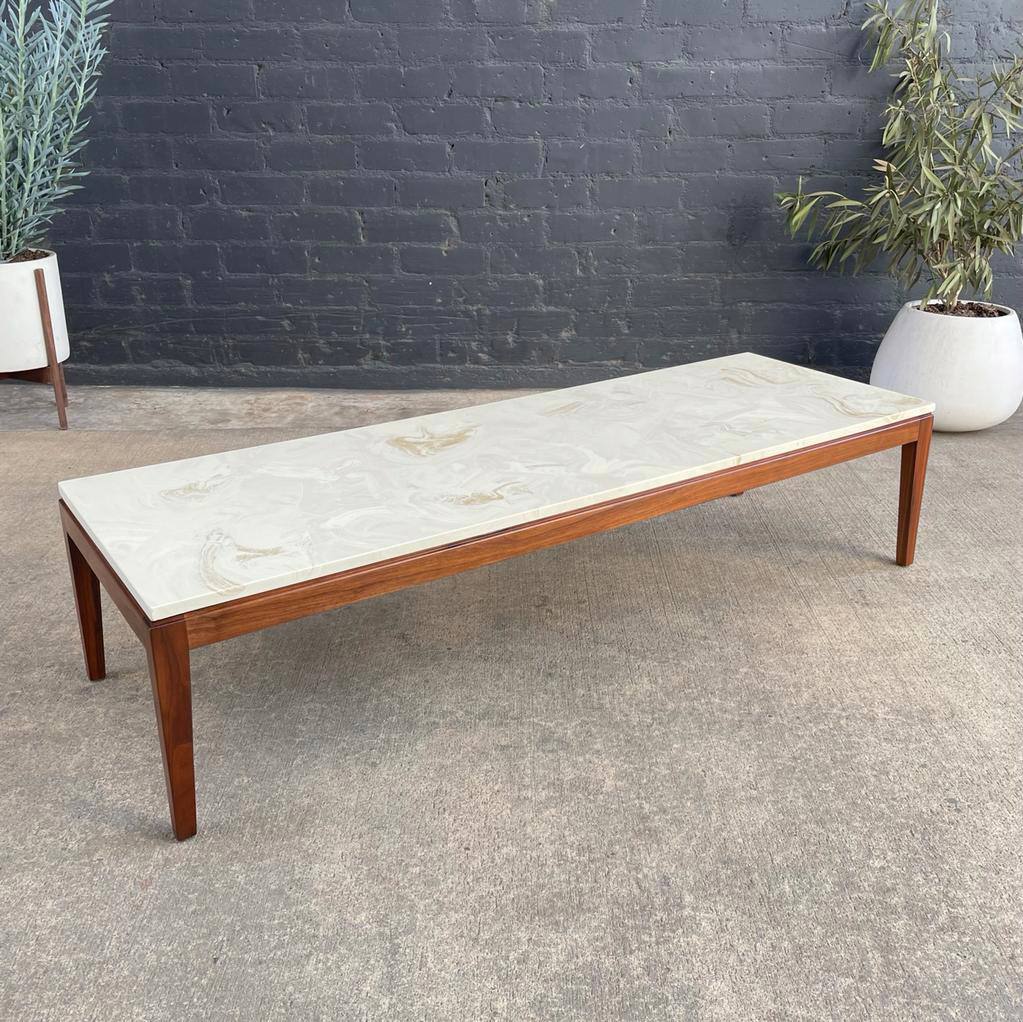 Mid-Century Modern Coffee Table with Faux Marble Top, c.1960’s