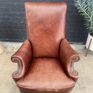 Vintage Cognac Leather Office Chair, c.1970’s