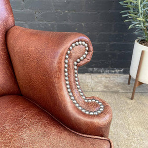 Vintage Cognac Leather Office Chair, c.1970’s