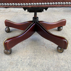 Vintage Cognac Leather Office Chair, c.1970’s