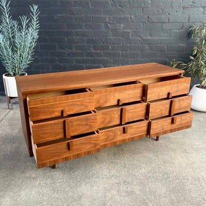 Mid-Century Modern Walnut 9-Drawer Dresser, c.1960’s