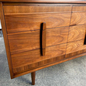 Mid-Century Modern Walnut 9-Drawer Dresser, c.1960’s