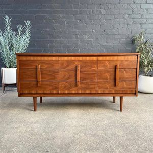 Mid-Century Modern Walnut 9-Drawer Dresser, c.1960’s