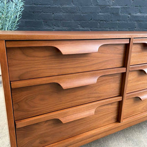 Mid-Century Modern Sculpted Walnut 9-Drawer Dresser, c.1960’s