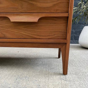 Mid-Century Modern Sculpted Walnut 9-Drawer Dresser, c.1960’s