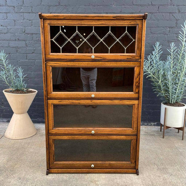 Vintage Barristers Oak Shelf Bookcase with Glass Doors, c.1980’s