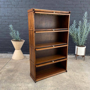 Vintage Barristers Oak Shelf Bookcase with Glass Doors, c.1980’s