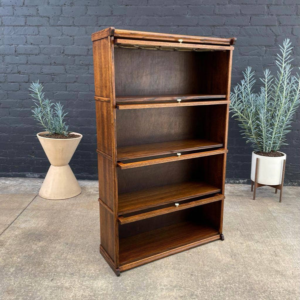 Vintage Barristers Oak Shelf Bookcase with Glass Doors, c.1980’s