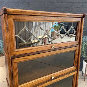 Vintage Barristers Oak Shelf Bookcase with Glass Doors, c.1980’s