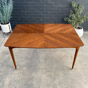 Mid-Century Modern Expanding Walnut Dining Table