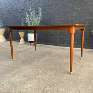 Mid-Century Modern Expanding Walnut Dining Table