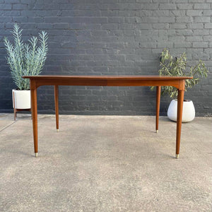Mid-Century Modern Expanding Walnut Dining Table