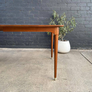 Mid-Century Modern Expanding Walnut Dining Table