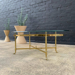 Italian Brass Coffee Table with Glass Top, c.1960’s