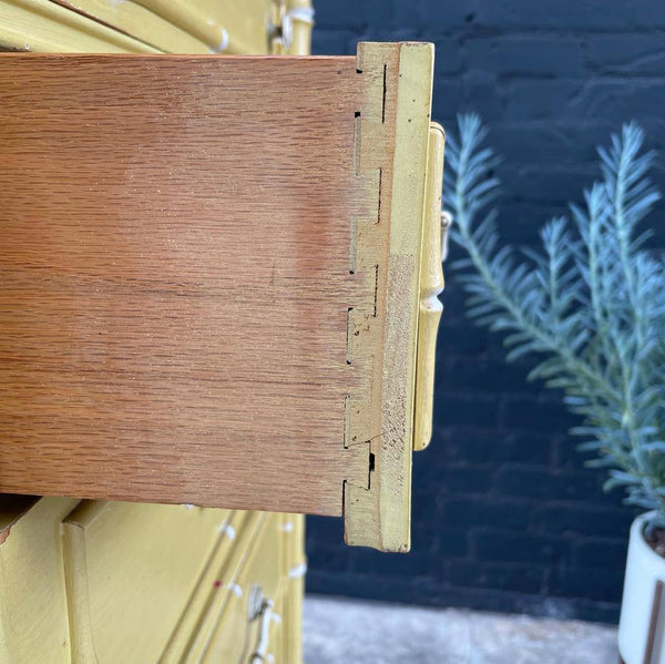 Vintage Boho Hollywood Faux-Bamboo Style Highboy Dresser, c.1960’s