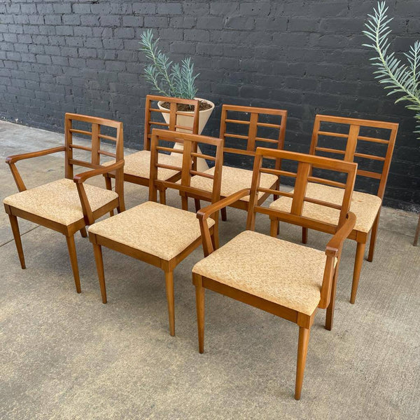 Set of 6 Mid-Century Modern Walnut Dining Chairs, c.1960’s