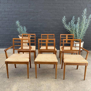 Set of 6 Mid-Century Modern Walnut Dining Chairs, c.1960’s