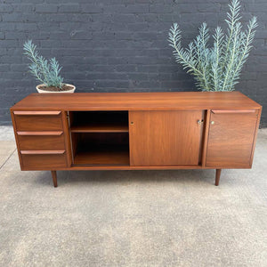 Mid-Century Modern Walnut Credenza with Finished Back, c.1960’s