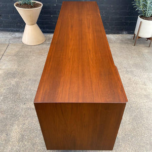 Mid-Century Modern Walnut Credenza with Finished Back, c.1960’s