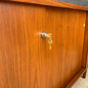 Mid-Century Modern Walnut Credenza with Finished Back, c.1960’s