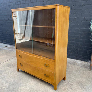 Mid-Century Modern Glass Door Cabinet by Period Furniture, c.1960’s