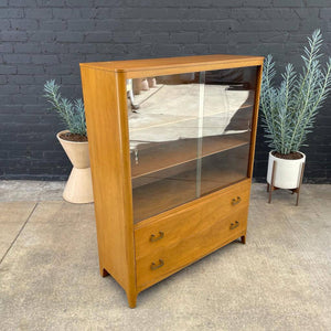 Mid-Century Modern Glass Door Cabinet by Period Furniture, c.1960’s
