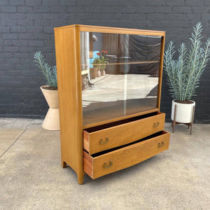Mid-Century Modern Glass Door Cabinet by Period Furniture, c.1960’s