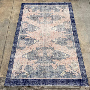Vintage Hand-Woven Wool Carpet Rug