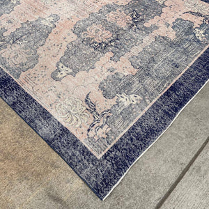 Vintage Hand-Woven Wool Carpet Rug