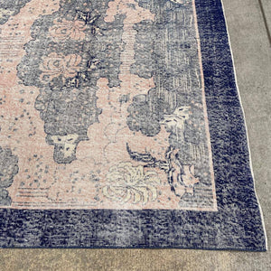 Vintage Hand-Woven Wool Carpet Rug