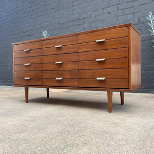 Mid-Century Modern 9-Drawer Walnut Dresser, c.1960’s