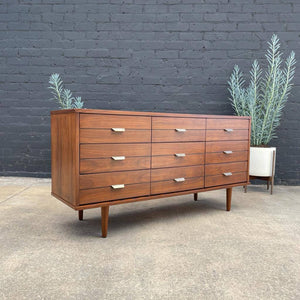 Mid-Century Modern 9-Drawer Walnut Dresser, c.1960’s