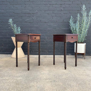 Pair of Vintage Mahogany End Table Night Stands, c.1950’s