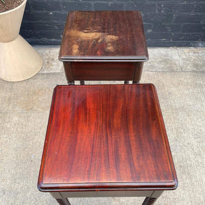 Pair of Vintage Mahogany End Table Night Stands, c.1950’s
