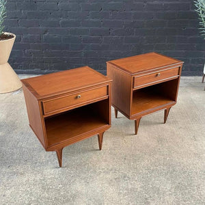 Pair of Mid-Century Modern Walnut Night Stands for Imperial Furniture, c.1960’s