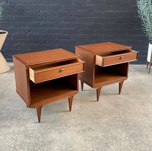 Pair of Mid-Century Modern Walnut Night Stands for Imperial Furniture, c.1960’s
