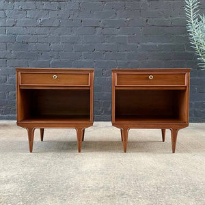 Pair of Mid-Century Modern Walnut Night Stands for Imperial Furniture, c.1960’s