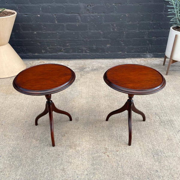 Pair of Federal Style Mahogany Side Tables, c.1960’s