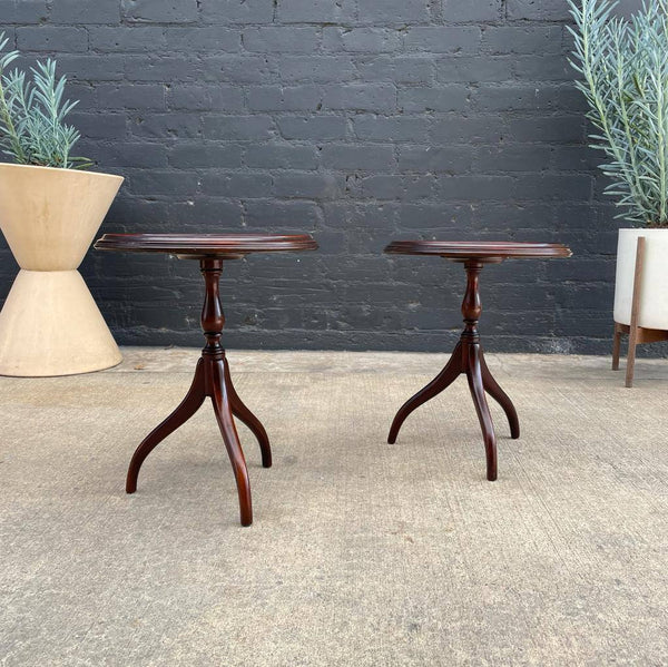 Pair of Federal Style Mahogany Side Tables, c.1960’s