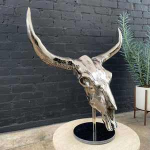 Vintage Polished Aluminum Sculpture or Wall Bust, c.1970’s