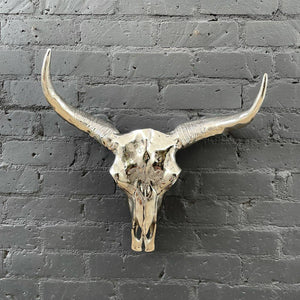 Vintage Polished Aluminum Sculpture or Wall Bust, c.1970’s