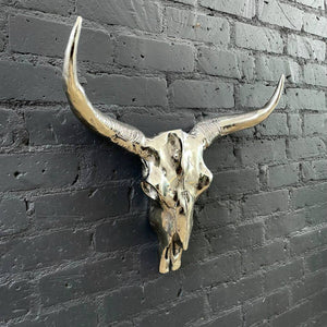 Vintage Polished Aluminum Sculpture or Wall Bust, c.1970’s