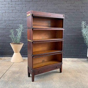 Vintage Stackable Barristers Oak Shelf Bookcase with Glass Doors, c.1930’s