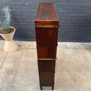 Vintage Stackable Barristers Oak Shelf Bookcase with Glass Doors, c.1930’s