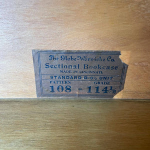 Vintage Stackable Barristers Oak Shelf Bookcase with Glass Doors, c.1930’s