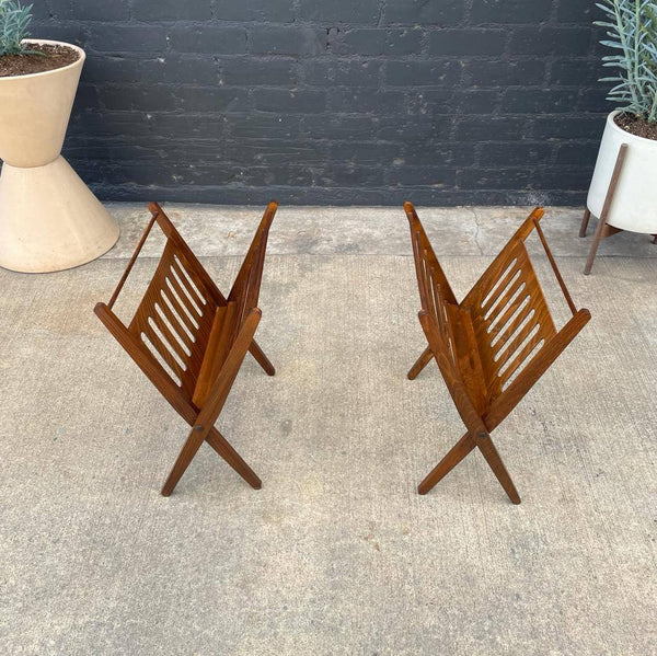 Pair of Mid-Century Modern Folding Magazine Book Holder Stand, c.1960’s