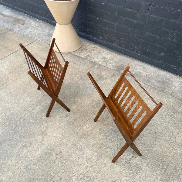 Pair of Mid-Century Modern Folding Magazine Book Holder Stand, c.1960’s